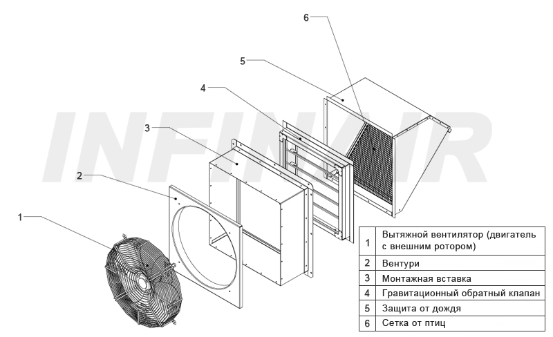 Sidewall Axial Exhaust Fan-WEX